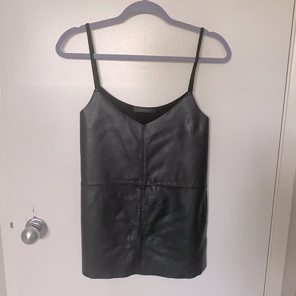 Loft 82 / Oak + Fort faux leather cami tank top
